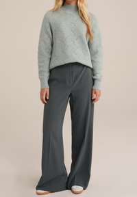 WE Fashion Stickad tröja - green