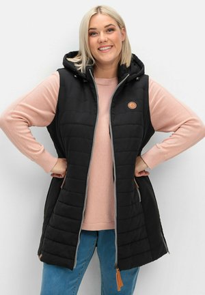 Sheego, Waistcoat - schwarz