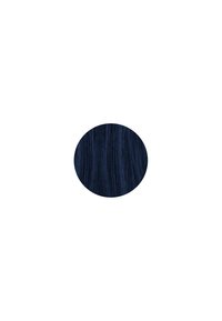 Cheveux synthétiques en bleu marine foncé, présentés en forme circulaire. La texture semble lisse avec des mèches fines et droites, mettant en avant une couleur uniforme.