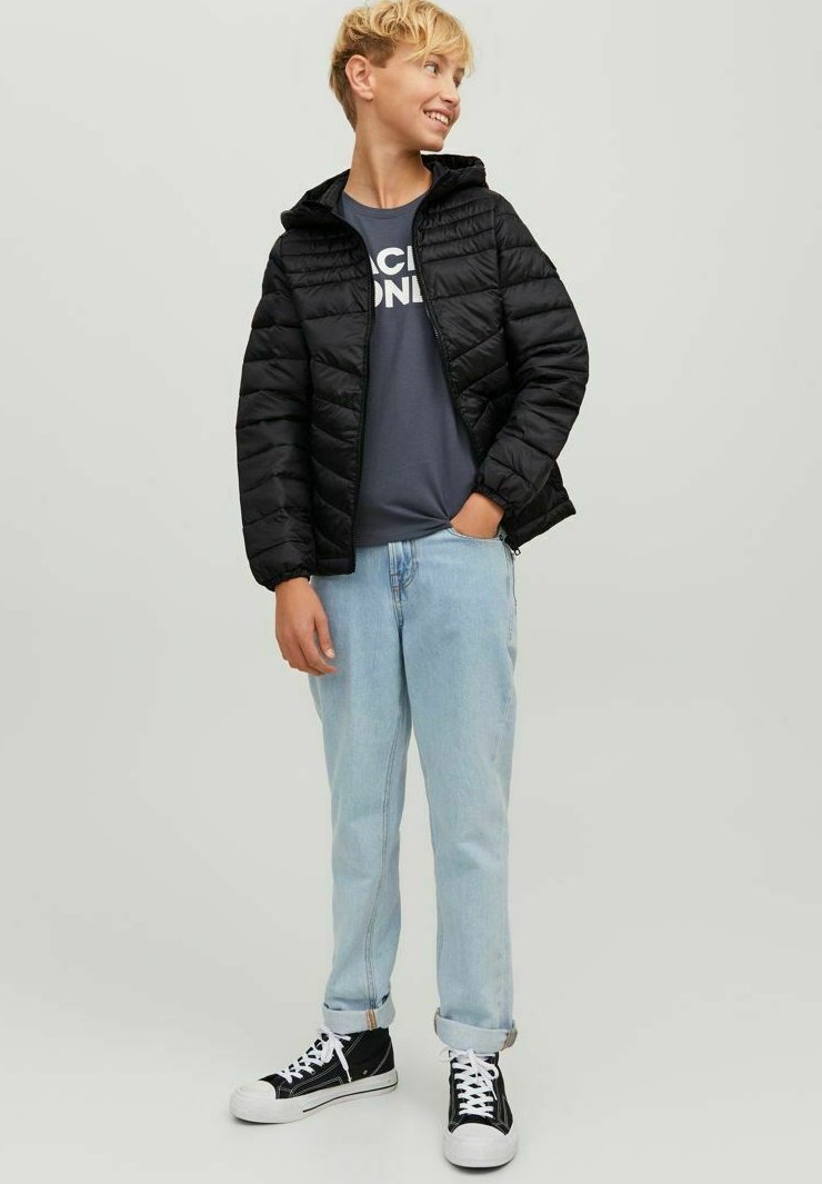 Jack & Jones JJEHERO PUFFER HOOD - Winterjas - navy blazer/donkerblauw