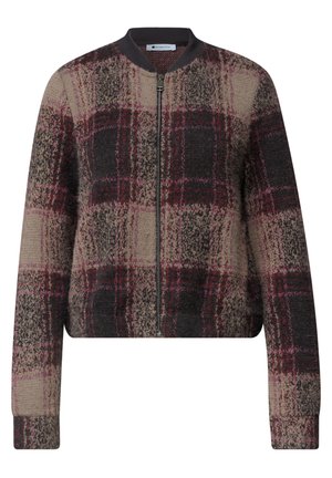 Street One, LANGARM BLOUSON MIT KAROMUSTER - Blouson bomber - black coffee