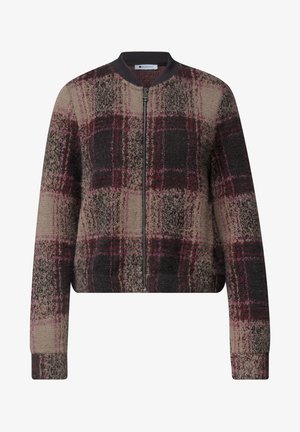 Street One, LANGARM BLOUSON MIT KAROMUSTER - Blouson bomber - black coffee