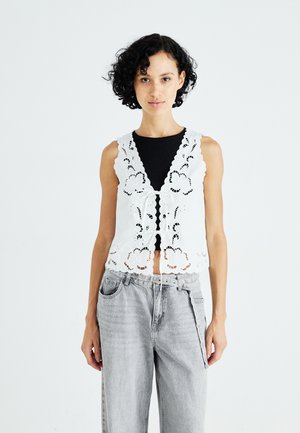 ANGLAISE TIE VEST - Väst - white