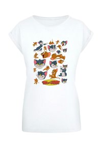 ABSOLUTE CULT TOM AND JERRY - MANY FACES - T-shirts med print - white