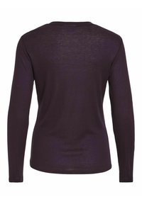 VILA RUNDHALS - Topper langermet - plum perfect