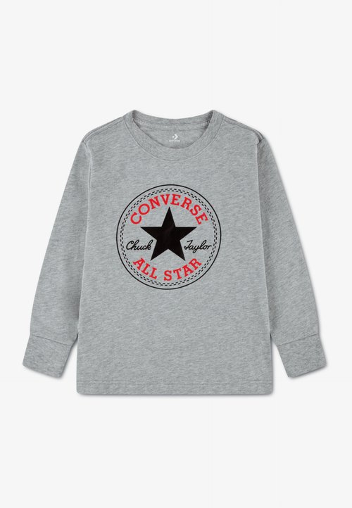 Converse CHUCK PATCH LONG SLEEVE TEE - Bluză cu mânecă lungă - gris