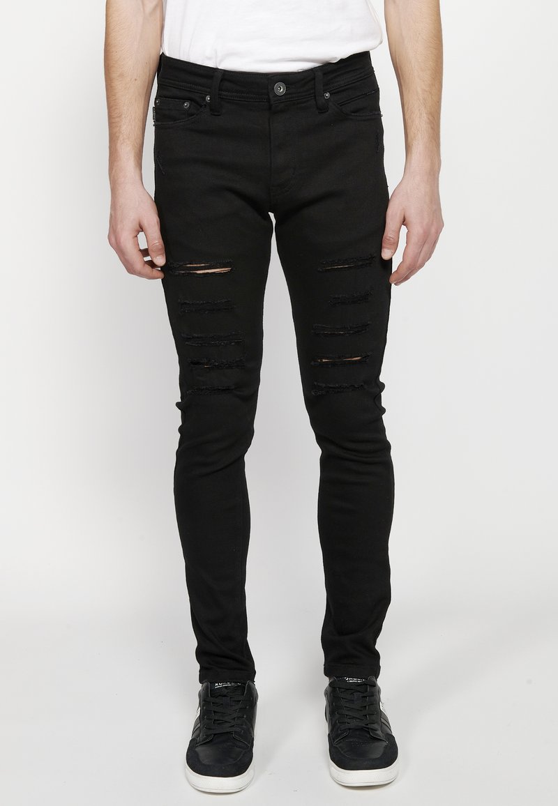 Koroshi Oprijete (skinny) kavbojke - denim black denim