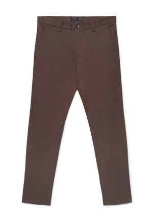 Calliope, PANTALONE LUNGO TINTA UNITA - Chino - caffè