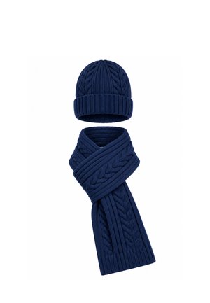 Felix Hardy, SCARF AND BEANIE UNISEX SET - Gorro - dark blue
