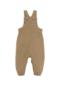 Tanuw cotton overall met verstelbare kruisbanden, elastische manchetten en een klein logolabel. Glad textuur, ruime pijpen.