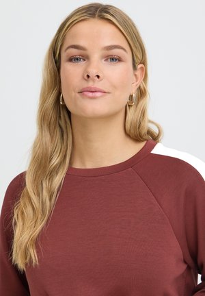 Fransa, FRAURORA PU 19 - Sweatshirt - rum w white contrast