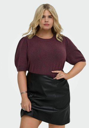 ONLY Carmakoma, CARRICA LIFE 2/4 PULLOVER KNT NOOS - T-shirt basique - zinfandel