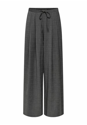 ONLY, WIDE-LEG TROUSERS ONLENIA WIDE LEG FIT WIDE-LEG TROUSERS - Pantalon classique - dark grey melange