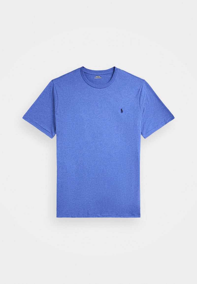T-shirt med kort ärm och rund halsringning i enhetlig kunglig blå tyg, med en liten svart logotyp på vänster bröst. Mjuk textur, avslappnad passform.
