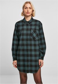 Urban Classics - CHECK FLANNEL  - Shirt dress - jasper black Thumbnail Image 1