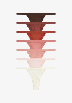 THE SET, 7 PACK - Tanga - rust brown blush pink