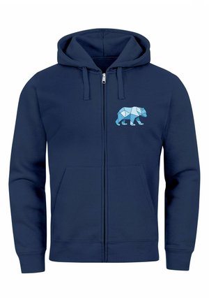 BÄR WALD POLYGON PRINT FASHION STREETSTYLE - Zip-up sweatshirt - navy