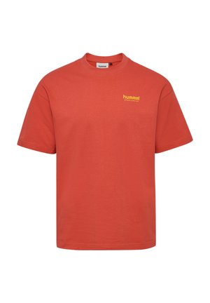 Hummel, LOOSE BEES STADIUM - T-shirt con stampa - light red