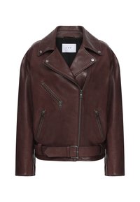 GISELE - Kožená bunda - bordeaux