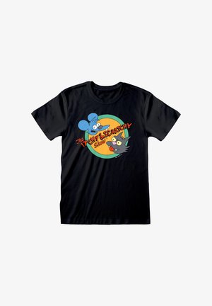 Henry Tiger SIMPSONS ITCHY AND SCRATCHY - Triko s potiskem - black