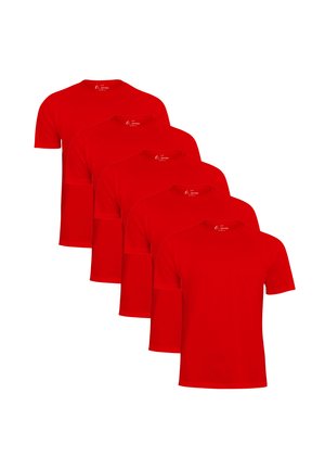 5ER PACK O NECK TEE - Basic T-shirt - rot