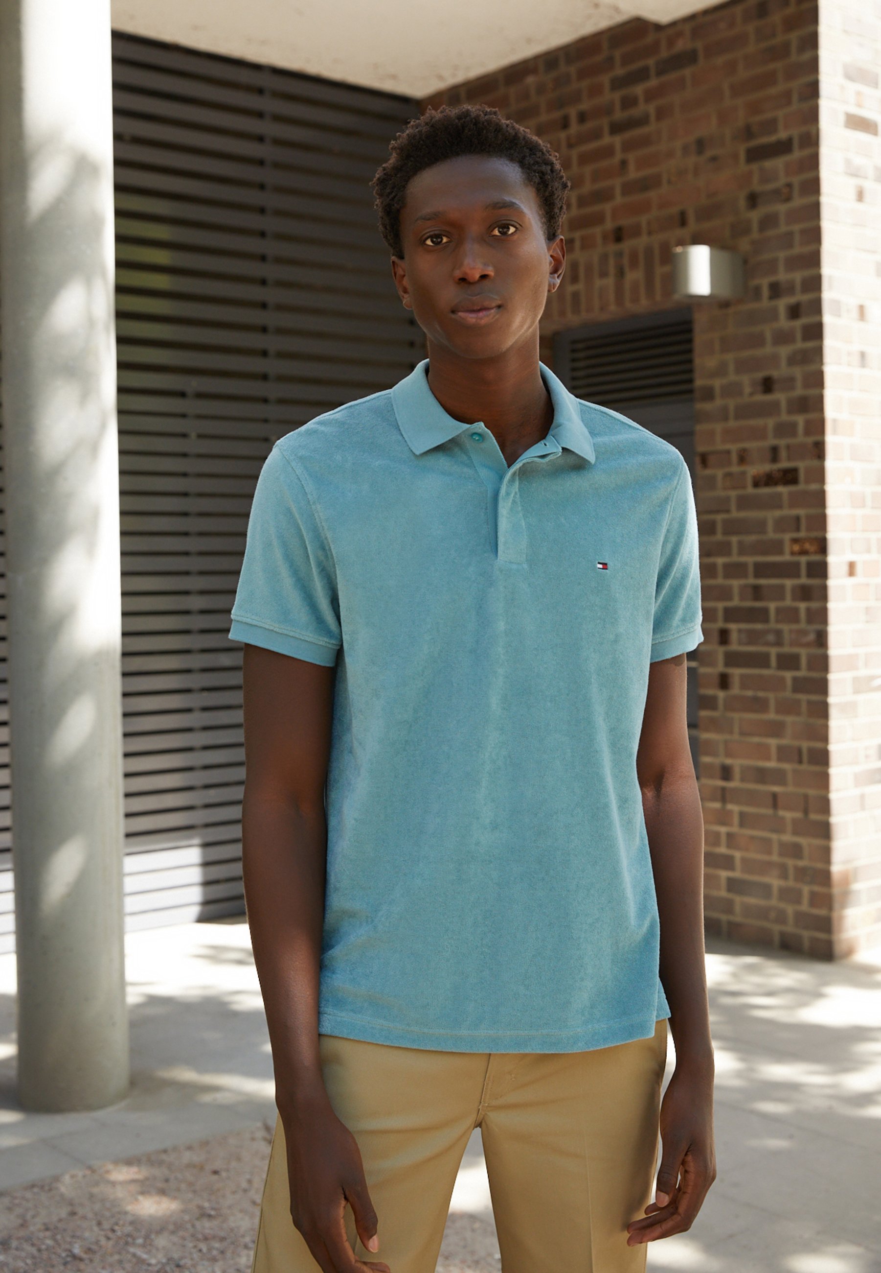 tommy hilfiger light blue polo