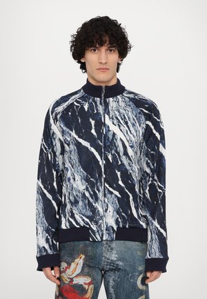 Roberto Cavalli MARBLE TECH TRACK - Summer jacket - blue