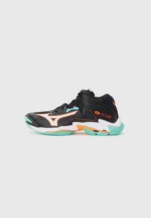 WAVE LIGHTNING Z8 - Volleyball shoes - black/tangelo/ice green