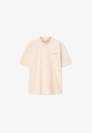 AllSaints, UNDERGROUND CREW - Trükipildiga T-särk - sandy white
