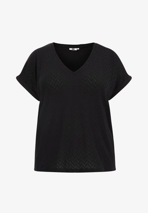 WE Fashion, CURVE - Trükipildiga T-särk - black