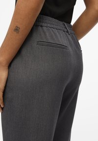 Object OBJLISA SLIM PANT - Broek - medium grey melange