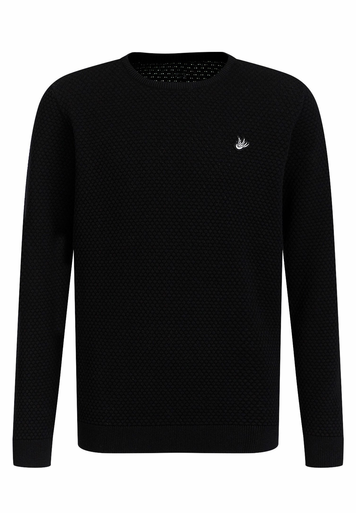 WE Fashion JONGENS FIJNGEBREIDE MET Trui blackZwart Jongens fijn gebreide trui | 94867763 WE Fashion