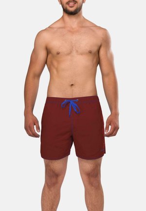 BEACONE - Swimming shorts - dunkelrot/ royal blau