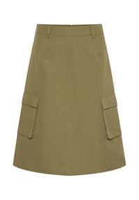 CUEVI - Falda acampanada - burnt olive