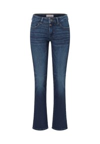 Flared Jeans - neat deep blue wash