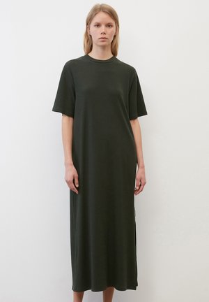 SHORTSLEEVE ROUNDNECK SLITS AT SIDESEAMS - Jumper dress - midnight emerald