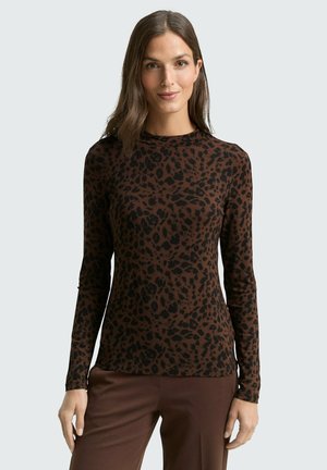 ALL OVER PRINT - Longsleeve - brown/black small leo print