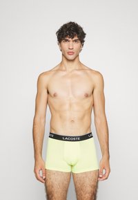 Lacoste 3 PACK - Chiloți boxer - jaune fluo/bleu/noir