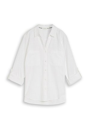 TOM TAILOR, BLOUSE WITH SLUB STRUCTURE - Chemisier - white