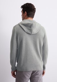 Marc O'Polo ZIPPED JACKET WITH HOOD - Strickjacke - grey melange