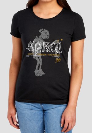 Harry Potter, HARRY POTTER S.P.E.W. WITH DOBBY SKETCH - T-Shirt print - black