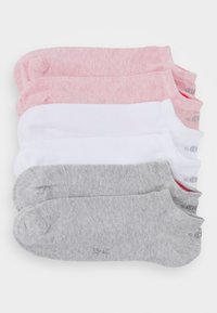 Set di sei calze in rosa, bianco e grigio. Composizione in cotone, altezza alla caviglia, con texture liscia e polsini elastici. Taglie 39-42.