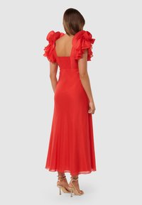 Forever New RYLIE RUFFLE SHOULDER MIDI DRESS - Occasion wear - red