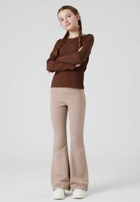 TWO SOON 2ER-PACK GLATTE - Pantalon classique - mocha meringue