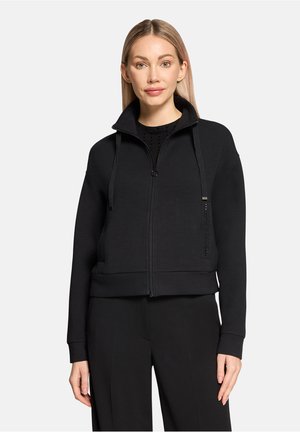 MIT RIPPENSTRUKTUR - Sweat zippé - schwarz