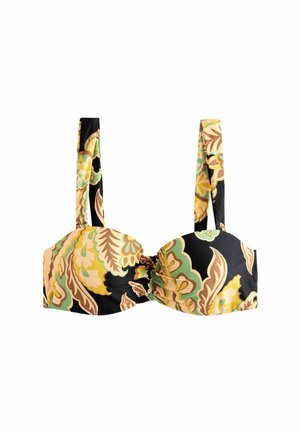 SHAPING PADDED WIRED STANDARD - Vrchný diel bikín - black/green paisley