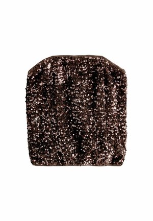 REGULAR FIT - SEQUIN BANDEAU - Linne - chocolate brown
