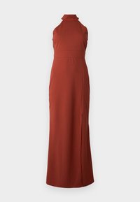HALTER NECK MAXI DRESS - Trikoomekko - burnt orange