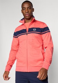 Sergio Tacchini DAMARINDO TRACKTOP - Športna jopa s kapuco na zadrgo - dubarry/maritime blue