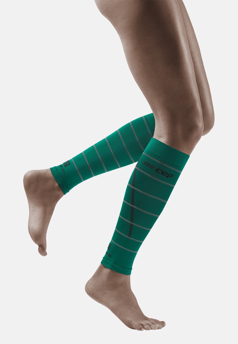 CEP THE RUN COMPRESSION REFLECTIVE CALF SLEEVES WOMEN MADE IN GERMANY